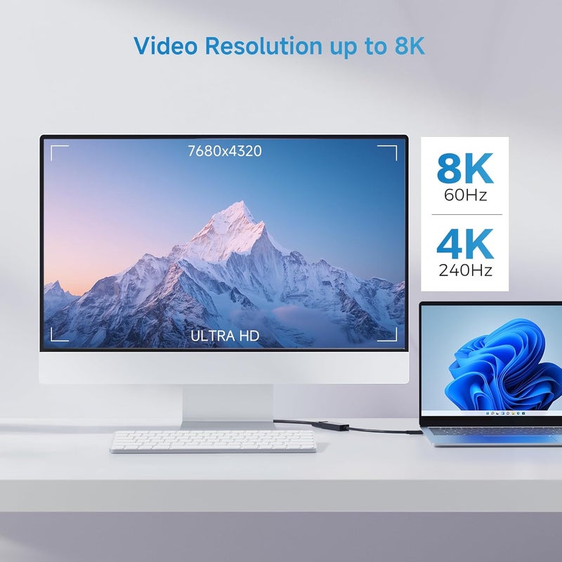 CableMatters [Designed for Microsoft Surface] USB C to HDMI 2.1 Adapter, Supports 4K@240hz, 8K@60hz, HDR, Compatible with Surface Pro/Laptop/Book with USBC or Thunderbolt 4 - Image 3